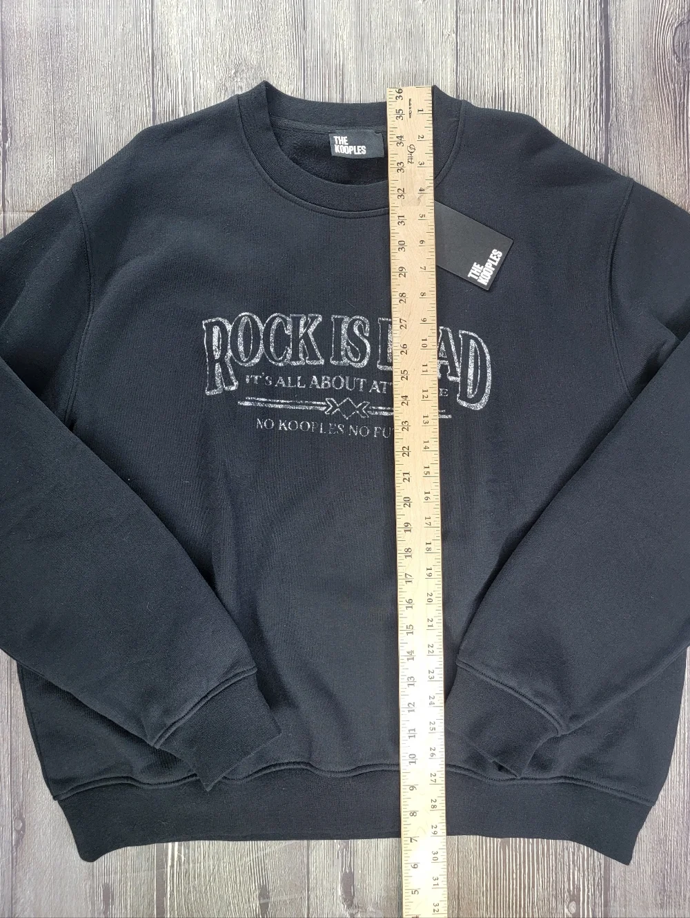 The Kooples NWT-Rock is Dead Crew Neck Pullover Graphic Sweatshirt